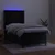 Vidaxl Box spring postelja z vzmetnico LED črna 90x200 cm žamet