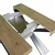 Ityhome Ityhome 90 x 77 konzolna miza rjava, (20847980)