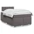 Vidaxl Box spring postelja z vzmetnico siva 120x200 cm umetno usnje