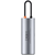 BASEUS Metal Gleam HUB adapter USB-C - 2x USB, HDMI, TF, siva