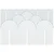 Samolepilna tapeta belo-moder vzorec mavrice Mid-Century - 98x66