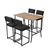 Hanah Home Set barskih stolova i stolica, 110 x 92 x 70 cm, 5 delova, Antracit