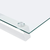 Stalak za monitor bijeli 100x20x8 cm kaljeno staklo i metal