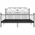 Okvir za krevet crni metalni 200 x 200 cm