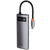 BASEUS Metal Gleam HUB adapter USB-C - 3x USB, siva