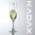 KADAX Komplet 6 elegantnih kozarcev za šampanjec, prosecco in vino 220 ml