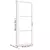 Unutarnja vrata 83 x 201,5 cm crna od ESG stakla i aluminija