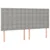 Vidaxl Box spring postelja z vzmetnico LED sv. siva 180x200 cm blago