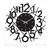 Wallity Zidni sat Lineal - 1, 41x41 cm, Crni