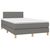 Vidaxl Box spring postelja z vzmetnico LED temno siva 120x190 cm blago