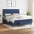Vidaxl Box spring postelja z vzmetnico modra 180x200 cm blago