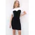Trend Alacati Stili Ženska haljina ALC-X11583, Mini, Crno-bela