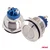 shumee Okroglo jekleno ploščato stikalo VKLOP/IZKLOP 19 mm 5A 12/230V amio-04474