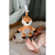 Srna babyted ropotuljica pliš 30cm obešanka za posteljico/voziček