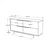 Hanah Home Komoda 160x74,3x44,5cm Bela