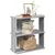 Regal za knjige s 3 razine siva boja hrasta 60x30x60 cm drveni