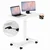 ModernHome mobilni podesivi sto za laptop 70 × 48 cm, visina 71,5–112 cm, beli