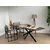 Hanah Home Nogari za sto Ahtapot, 150x71x78 cm, Crni