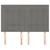Vidaxl Vzglavje postelje temno sivo 144x5x118/128 cm blago