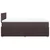 Vidaxl Box spring postelja z vzmetnico temno rjava 120x190 cm blago