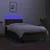 Greatstore Box spring postelja z vzmetnico LED temno rjava 80x200 cm blago