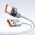 Mcdodo MCDODO KABEL USB-A USB-C HITRO POLNJENJE USB TIPA C 6A 100W 1M LED BELA