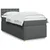 Vidaxl Box spring postelja z vzmetnico temno siva 80x200 cm blago