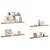 Polica na zidu 4 pcs Smeđa 100 x 9 x 3 cm Konstruirano drvo