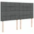 Vidaxl Box spring postelja z vzmetnico temno siva 200x200 cm blago