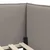 Vidaxl Kotna postelja z vzglavjem Taupe 100 x 200 cm blago