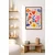 WallXpert uramljena MDF slika ARTNEWCLSYH98, šareni cvetovi u stilu kolaža, 50 x 70 cm