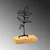 Atelier Del Sofa Dekorativna figura Sapling, 28x8x17 cm, Crna