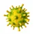 Korbi Zelena lateksna maska Virus