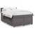 Vidaxl Box spring postelja z vzmetnico siva 140x200 cm umetno usnje