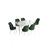 Hanah Home Set Trpezarijski sto i 6 stolica Han, Zeleno-beli