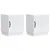 Noćni ormarić 2 pcs Bijela 43 x 34,5 x 47 cm Konstruirano drvo