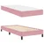 Vidaxl Postelja boxspring z vzmetnico Roza 90 x 200 cm Žamet