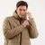 Puma Muška jakna Ess Hooded Padded Jacket M, Bež