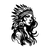Wallity Zidna dekoracija Native, 35 x 56 cm, Crna