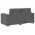 Vidaxl Dvosed temno siv 160x77x82 cm blago