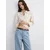 MANGO Bluza  pastelno rumena / zelena / bela