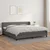 Vidaxl Box spring postelja z vzmetnico siva 200x200 cm umetno usnje