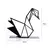Aberto Design Dekorativna figura Swan, 20x15 cm, 1.5 mm, Crna