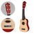 Otroška lesena ukulele kitara, s 4 najlon strunami, rjava ECOTOYS