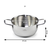 Rosmarino nizki jekleni lonec s stekleno pokrovko POUR&COOK II, 20 cm (2 L)