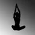 Wallity Zidna dekoracija Yoga 6, 31x60cm, Crna