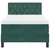 Vidaxl LED Box Spring Postelja z LED Temno zelena 100 x 200 cm Žamet