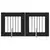 Vrata za pse s postoljem 2 pcs Crni hrast 60 x 60 cm