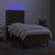 Vidaxl Box spring postelja z vzmetnico LED temno rjava 80x200 cm blago