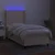 Vidaxl Box spring postelja z vzmetnico LED krem 90x190 cm blago
